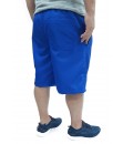 Bermuda Tactel Plus size Butu Biru Bolso Cargo Azul